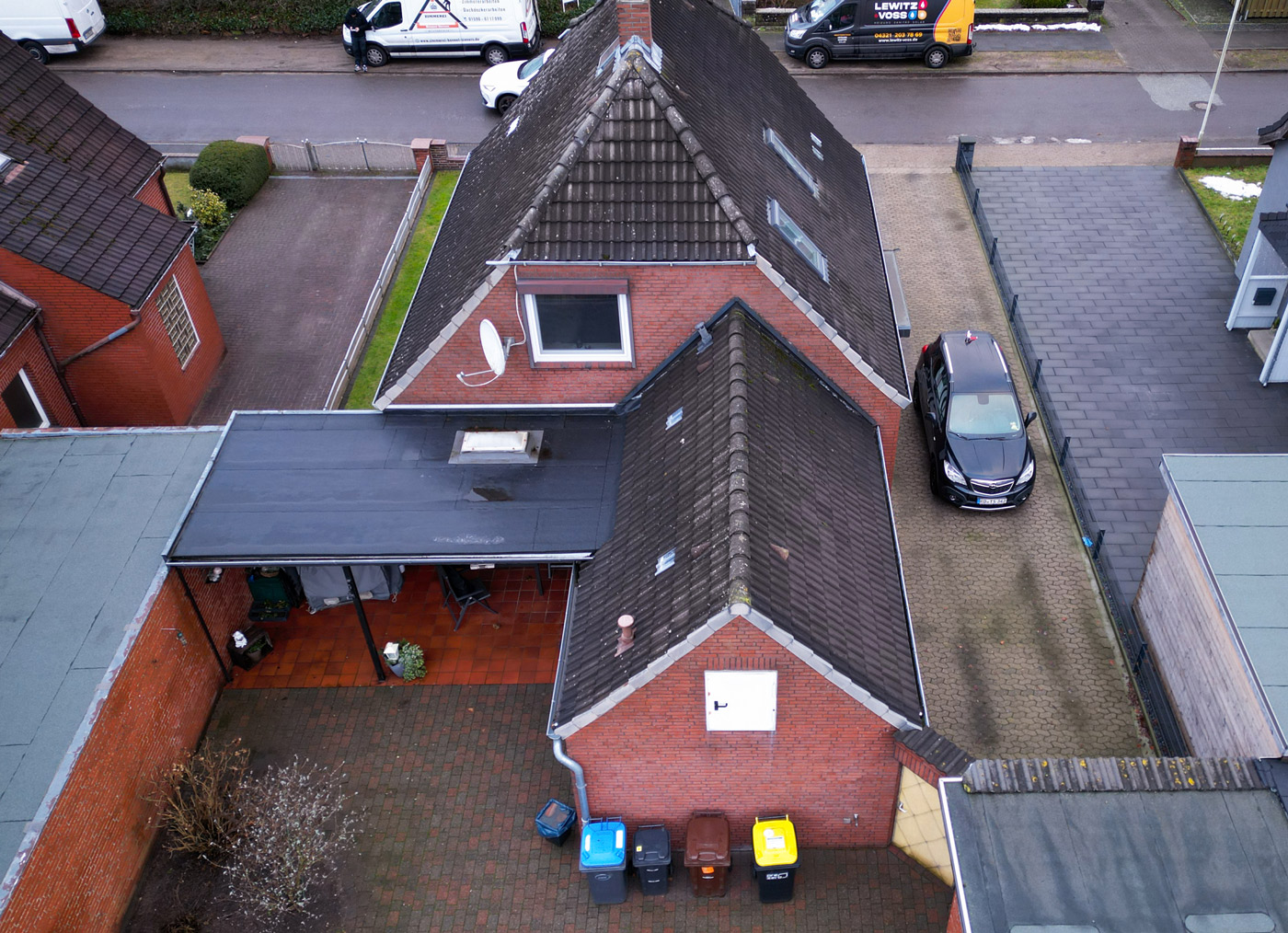 Dunkles Dach Hinten Vorher